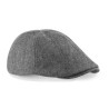 Flat cap - B622:Grey, 47% wool / 40% polyester / 13% viscose, One Size